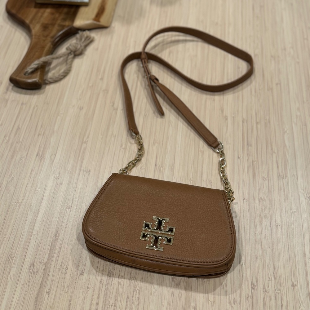 Tory Burch Britten Mini Leather Crossbody Bag